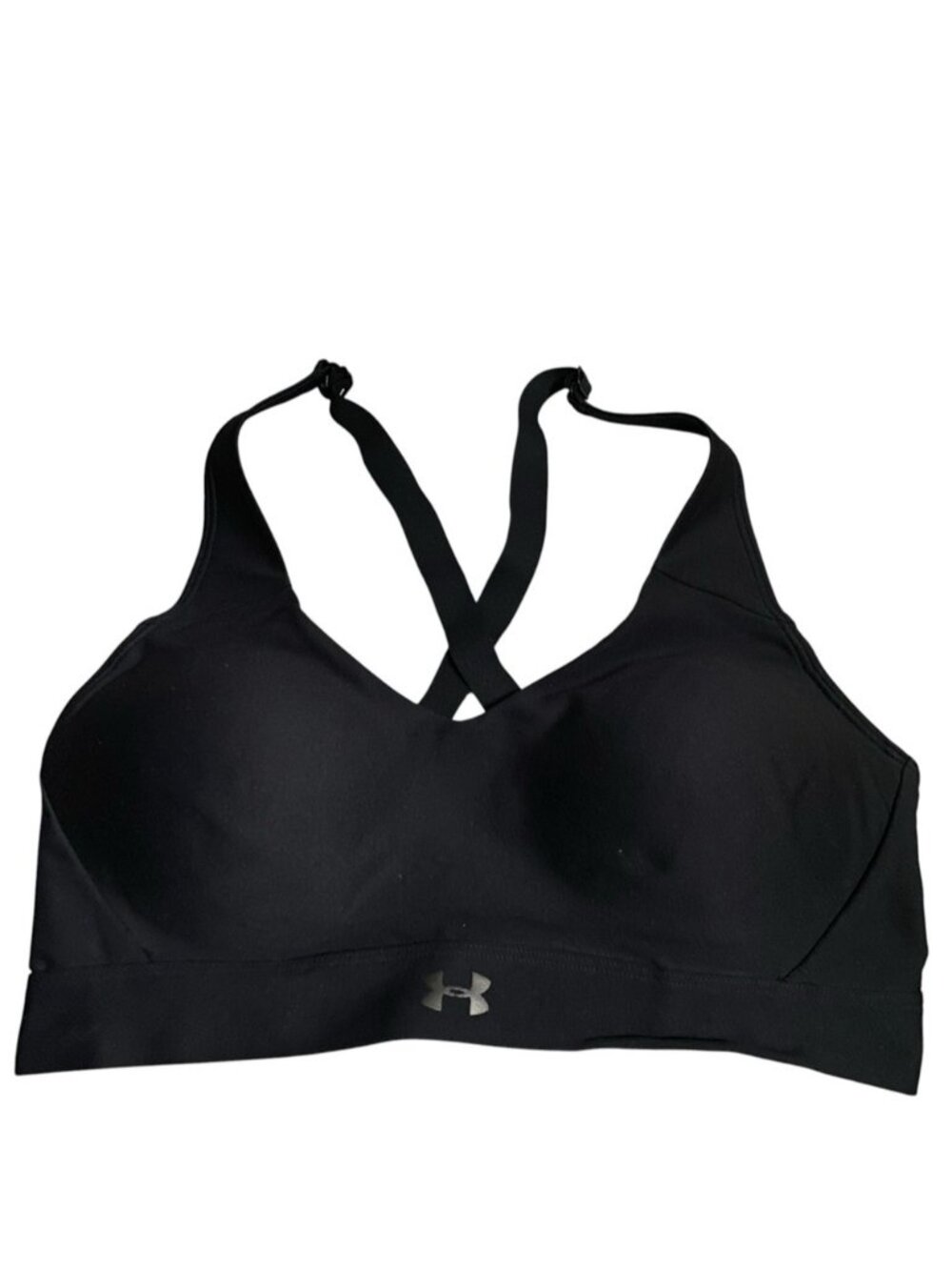 Under Armour Women's Black Cross-Back Padded Sports Bra